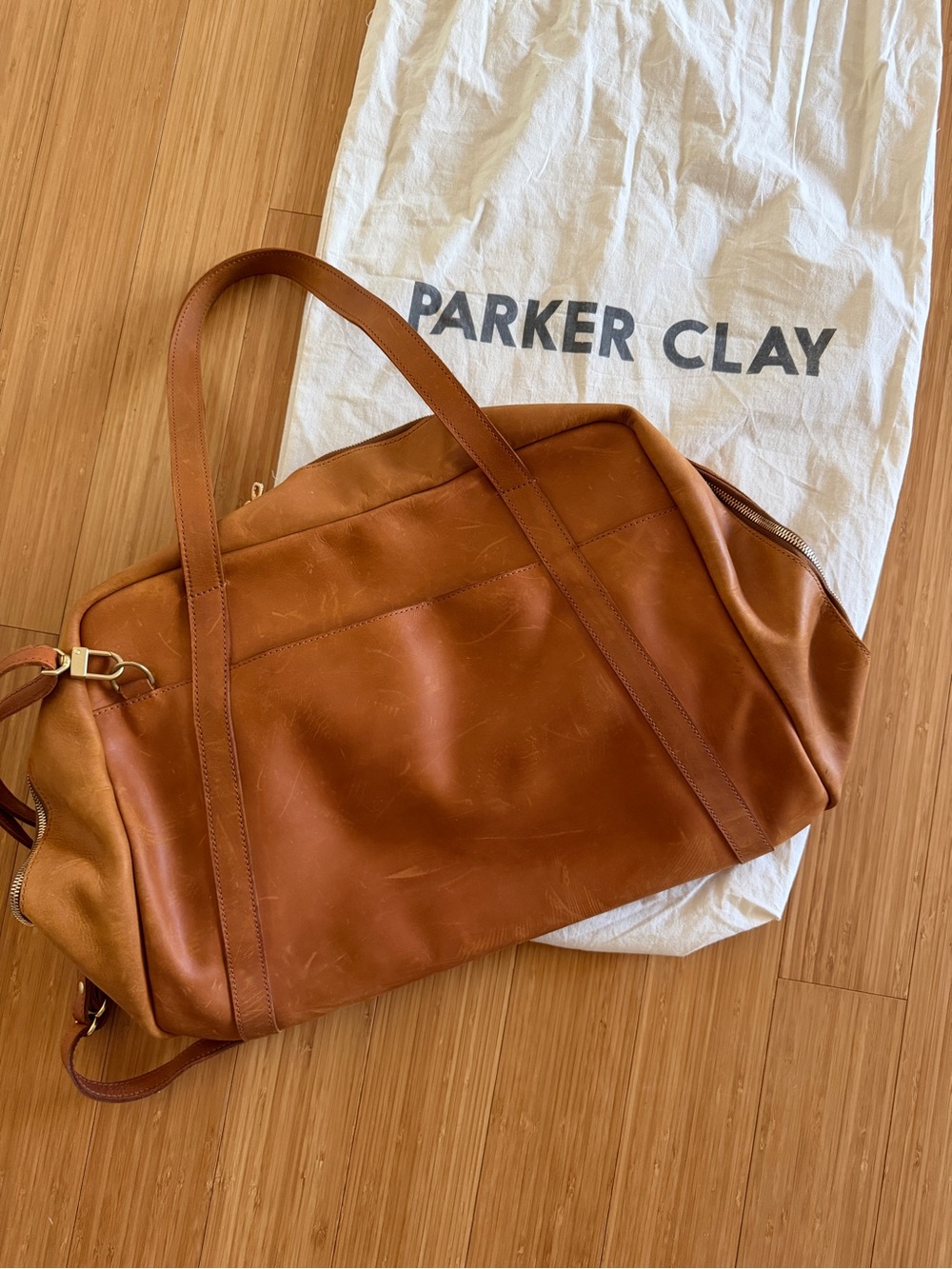 Parker Brown taytu Leather Weekender Tote